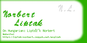 norbert liptak business card